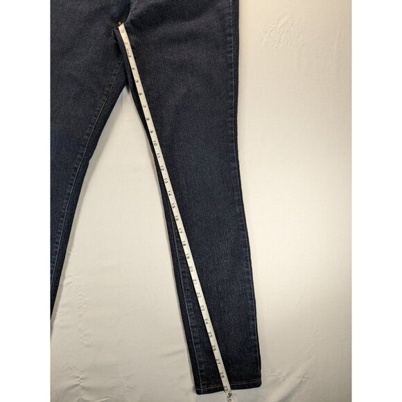 Old Navy Curvy Profile Mid Rise Dark Blue Denim Skinny Jeans Womens 2 Stretch - Picture 4 of 6